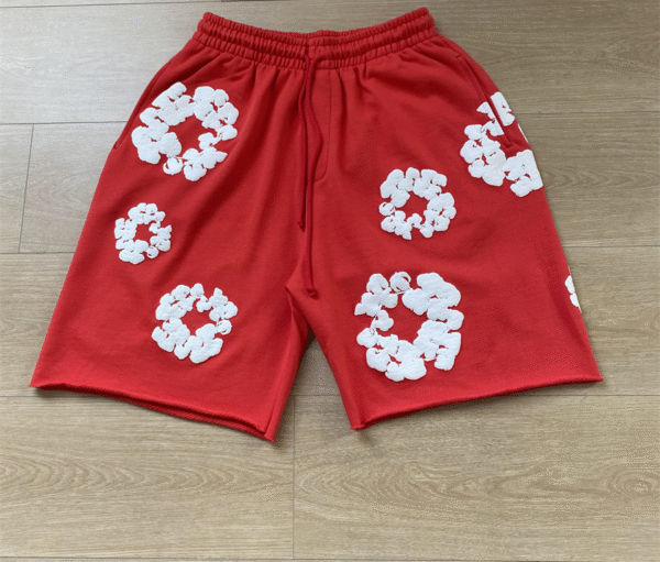 SHORT DENIM TEARS RED