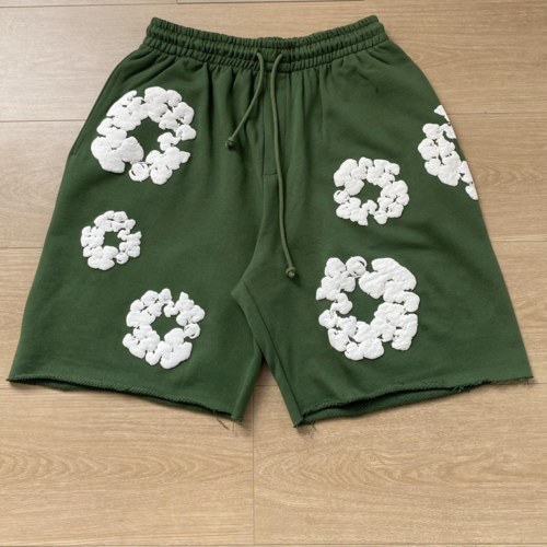 SHORT DENIM TEARS GREEN