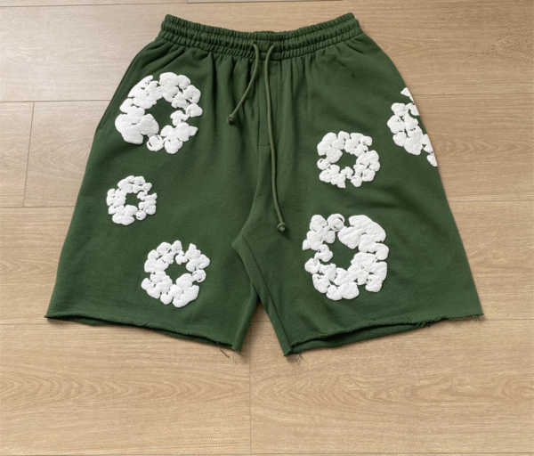 SHORT DENIM TEARS GREEN