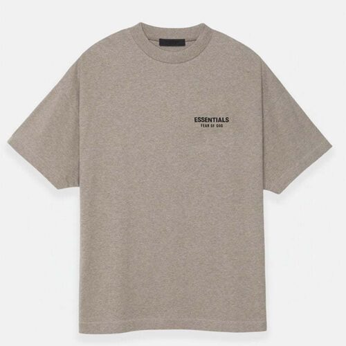 remera essentials oversize gris oscuro