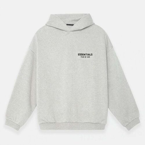 buzo essentials gris doble logo